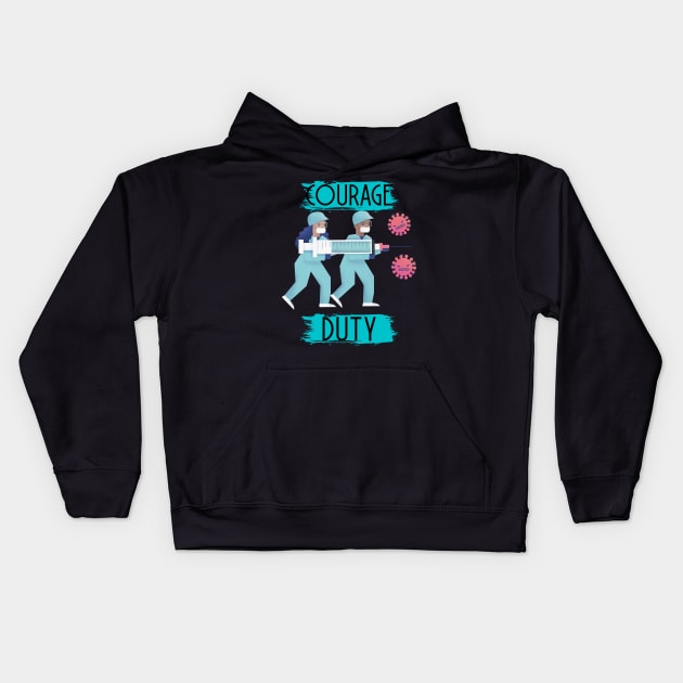 Courage and Duty Kids Hoodie by RP Store